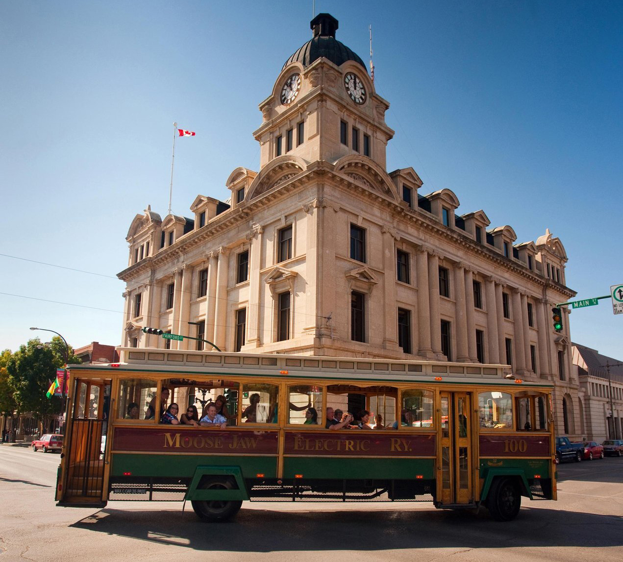 trolley in motion